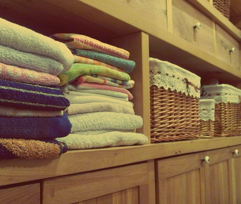 an organized linen closet